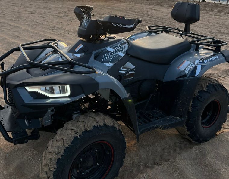 Quad Linhai 320 X Proma gris sur le sable